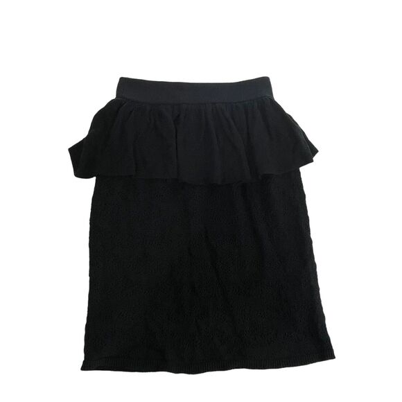 pins & needles anthropologie black peplum sweater skirt Size XS - Picture 3 of 6
